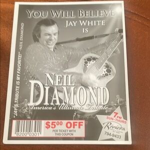 Neil Diamond Tribute Show Poster